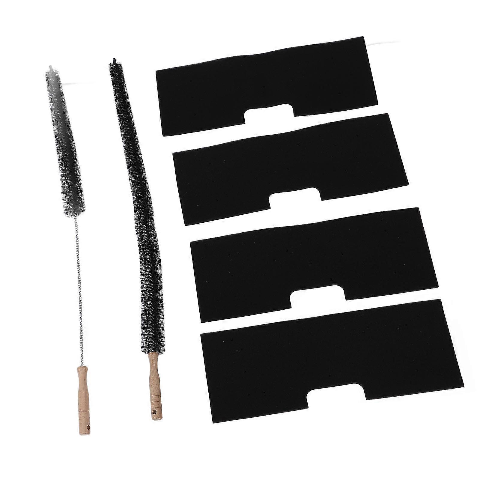 4PCS Laveuse Sécheuse Filtres à charpie WH01X35719 avec 2 brosses de ventilation Set