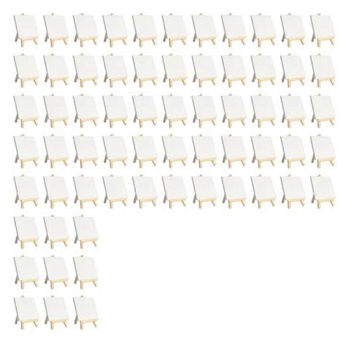 Mini Canvases with Easel Sets 64 Pack,4x4In Art Canvases Painting Kit