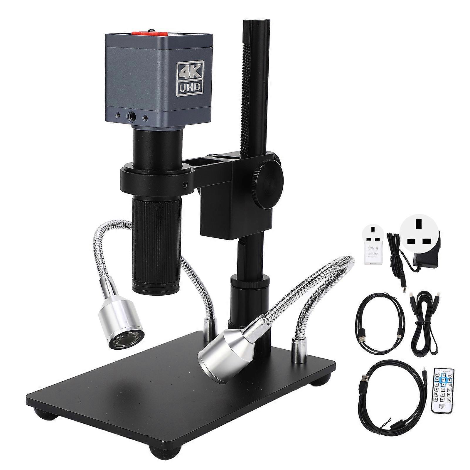 4K HD USB Industrial Microscope Camera Kit: LED Light, Computer Compatible, Superior Display
