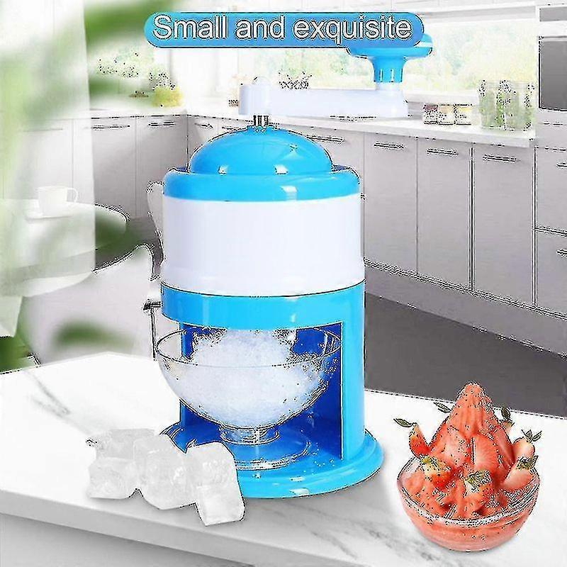 Ice Shaver Manual Hand Crank Operated Fast Crushing Ice Block Snow Cone Machine