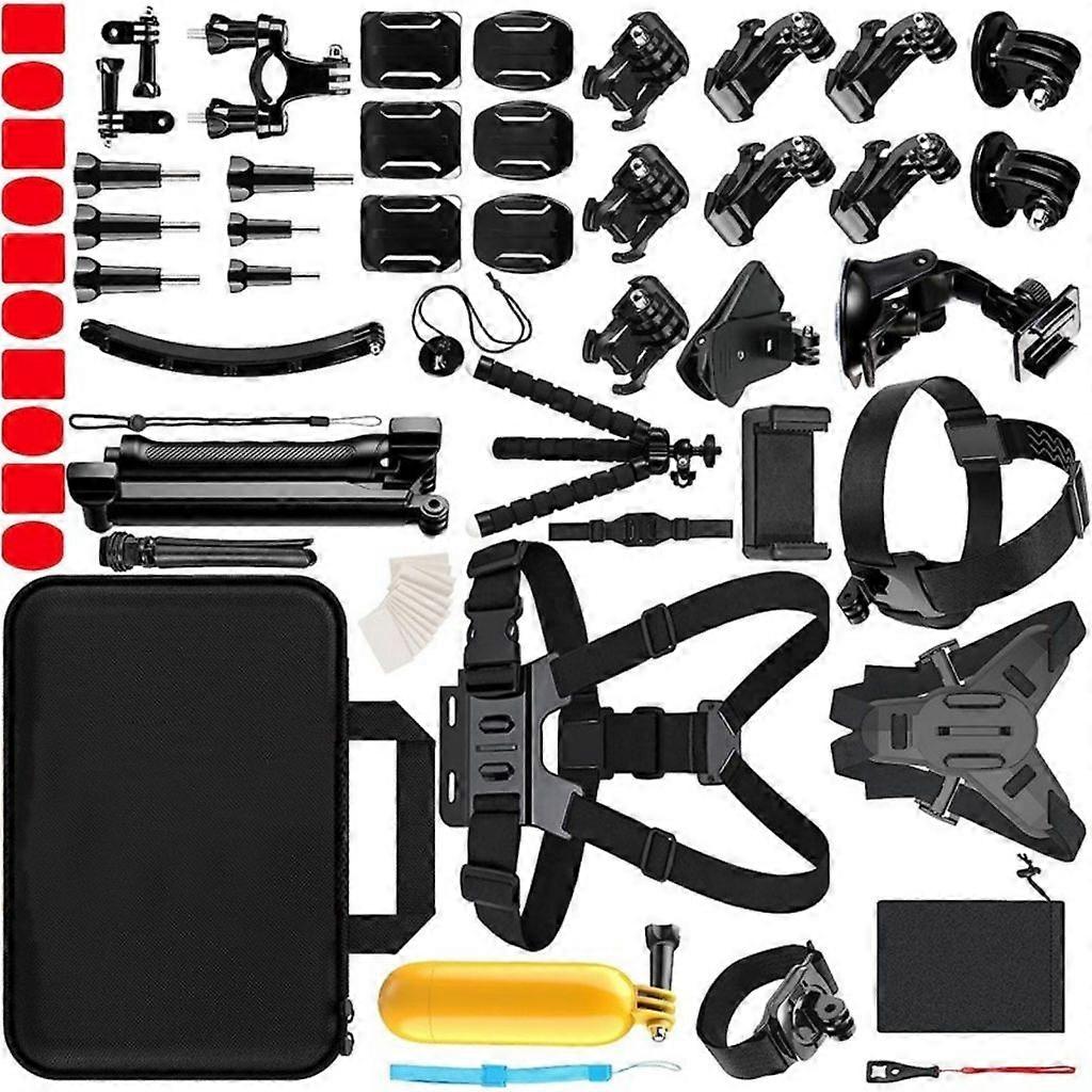 Extensive 64Piece Accessory Pack for 13/12/11/10/9 Cameras Chest Straps
