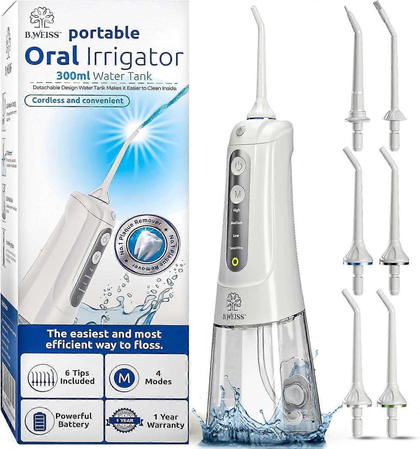 Cordless Water Flosser for Gentle Plaque Removal and Food Particles Cleaning