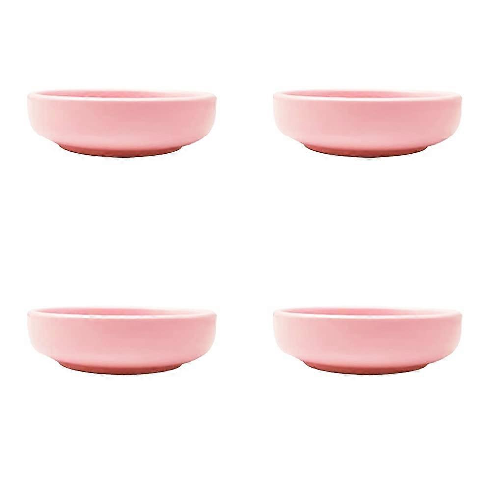 4 Set Ceramic Porcelain Dipping Dishes for Snacks and Appetizers, Small Serving Bowls in White, Perfect for Parties