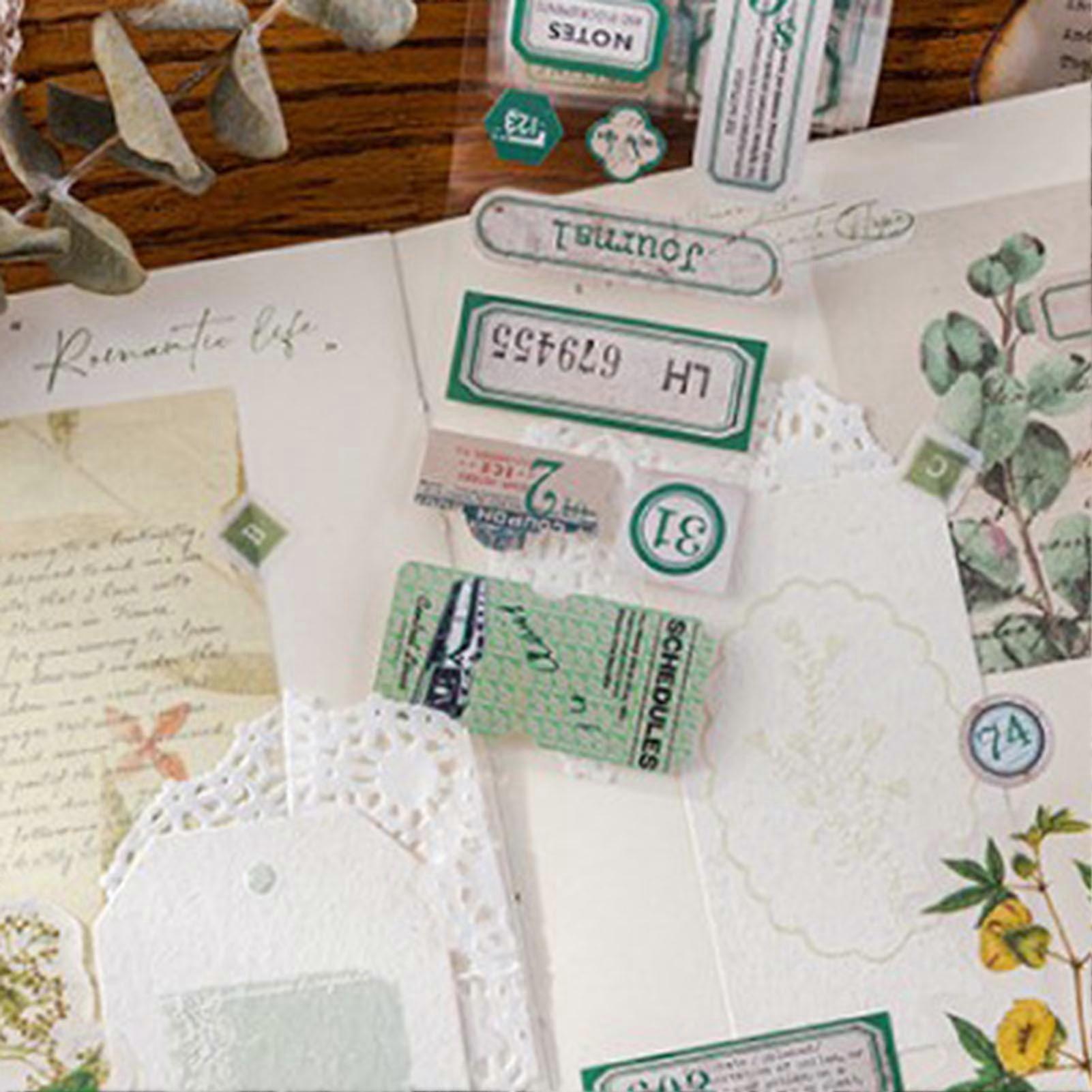 Vintage Reusable Decorative Tape for DIY Notebooks, Copperplate Paper