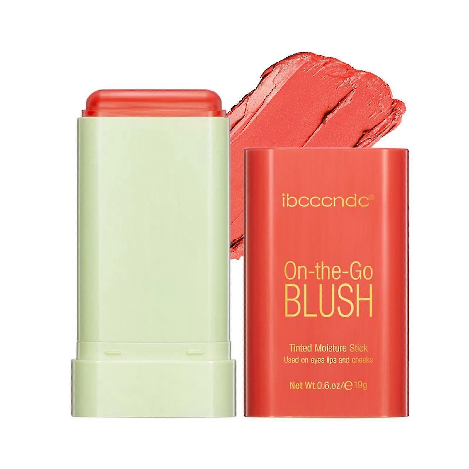 Makeup Blush Stick Buildable Easy Application for Eyes Lips Cheeks Cosmetics Pink