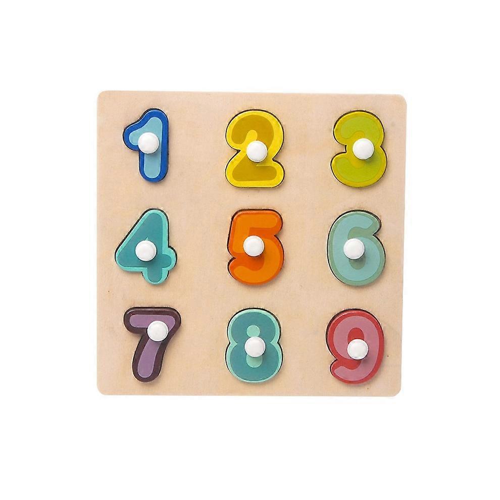 2 PCS Wooden Number Shape Matching Board