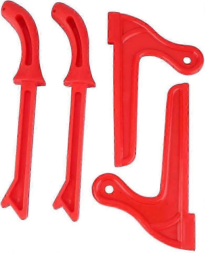 4 Pack Plastic Safety Push Sticks Handsaw Protective(Red)
