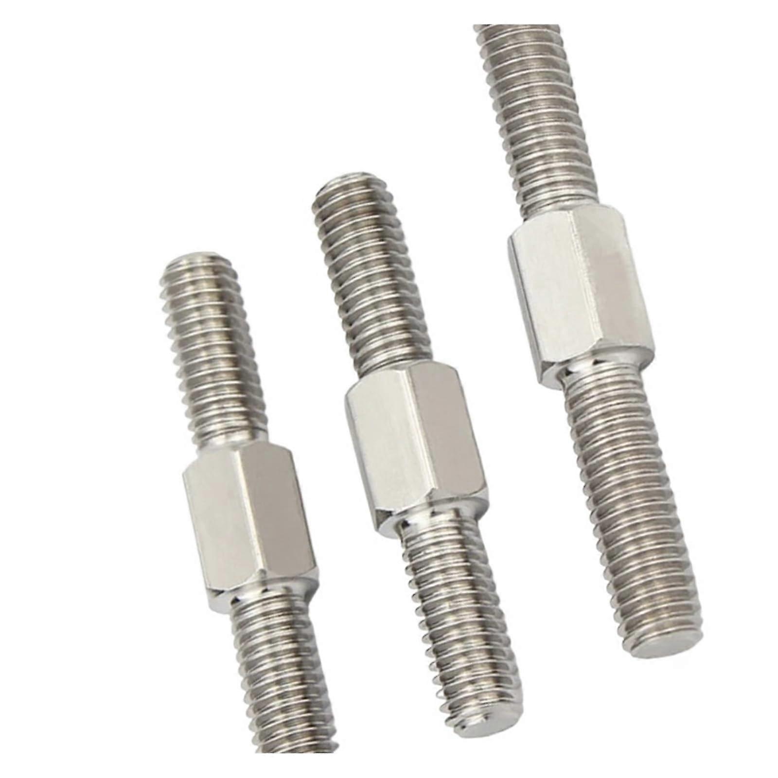 2Pcs M8 4090mm Left and Right Thread Double End Thread Rod Stainless 304 Steel Stud Bolts Rod Tooth Threaded Bar Outer Hexagon(M8x70mm)