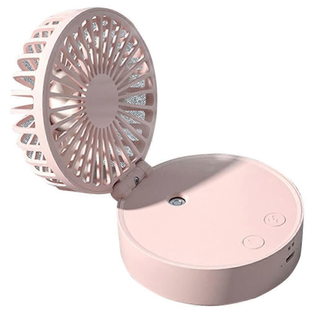 Mini Desktop Spray Fan with Battery (Pink)