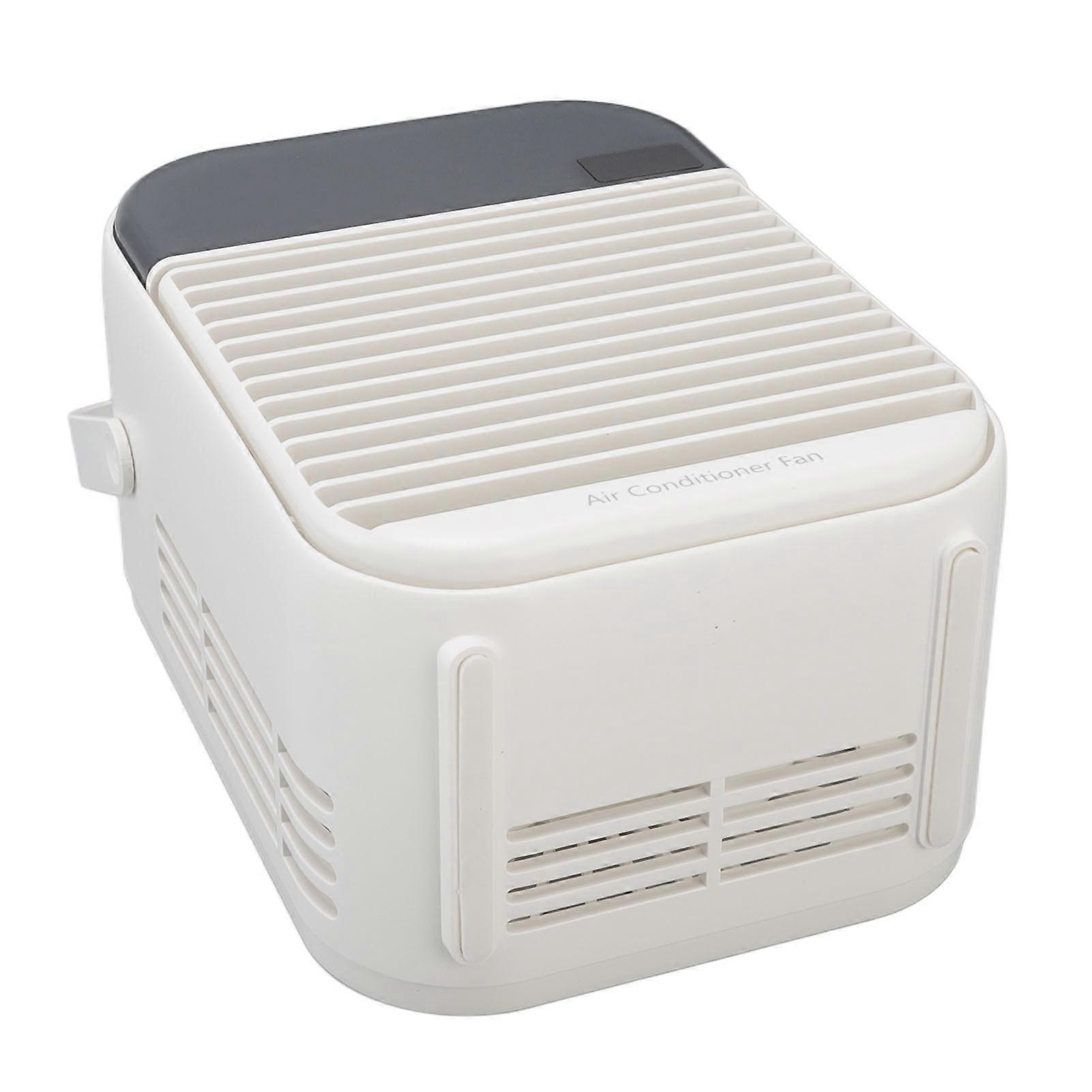 Portable Air Conditioner Fan 3 Wind Speed Efficient Misting Low Noise USB Air Conditioner Cooling Fan with Night Light White 