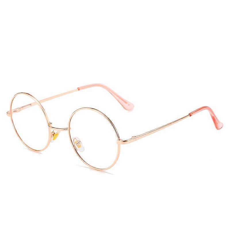 Photochromic Glasses Men Anti Blue Light Blocking Color Changing Eyeglasses Metal Round Computer Glasses Retro Female Eyewear