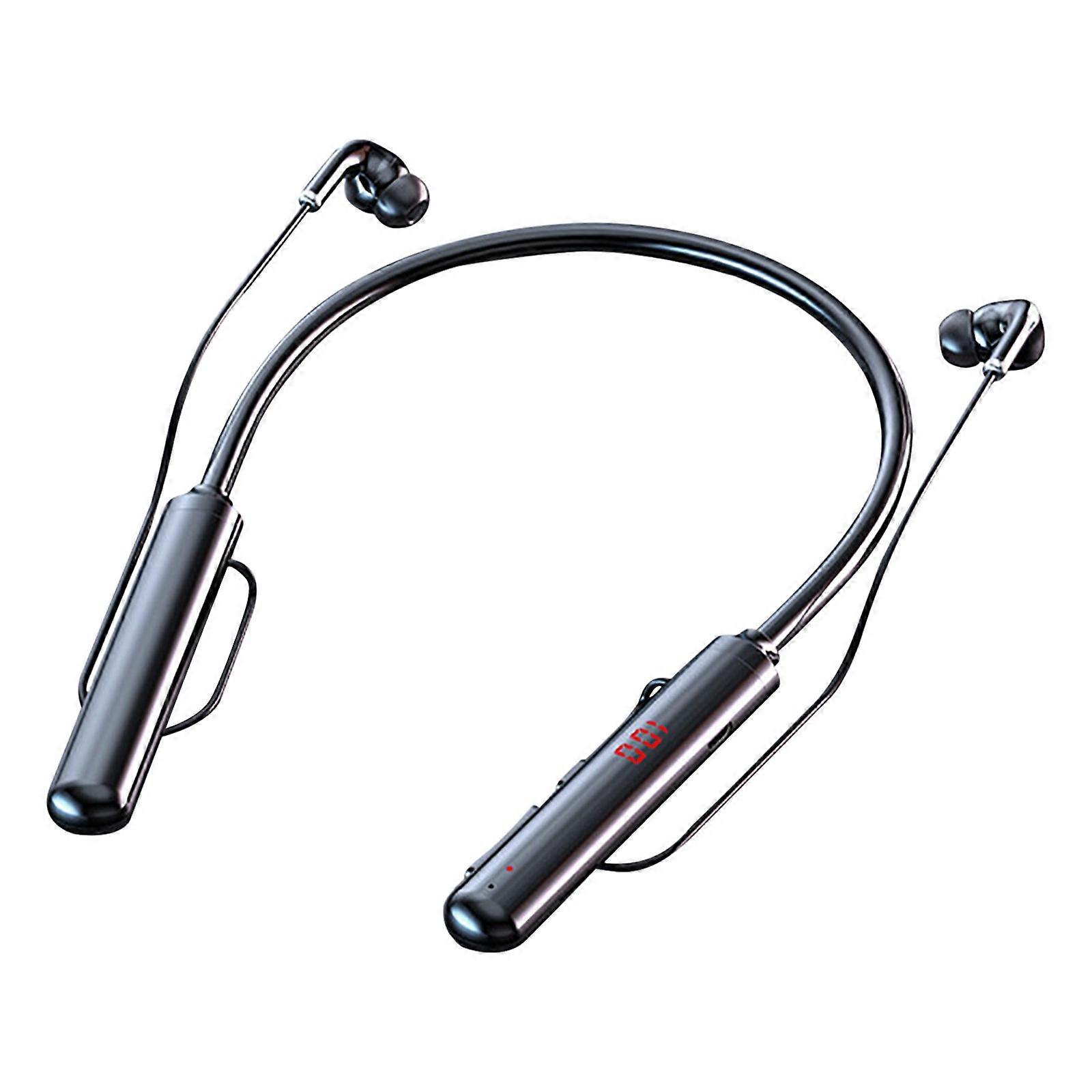 Neck-mounted Wireless Bluetooth Headset With Digital Display Function Large-capacity In-ear Sports Neck-mounted Bluetooth5.0