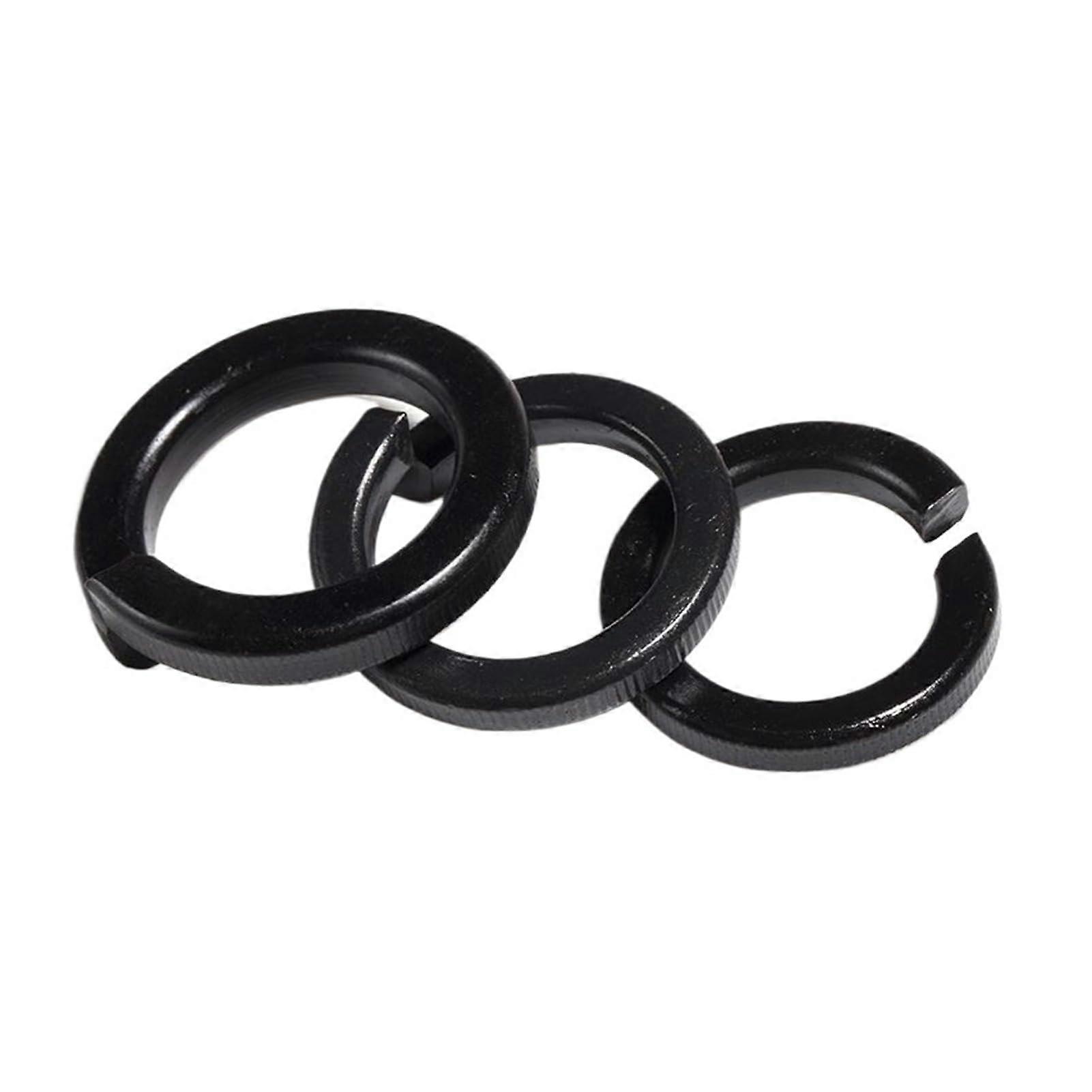 10pcs/100pcs M1.6 M2 M2.5 M3 M4 M5 M6 M8 M10 M12 Black 304 Stainless Steel Spring Washer Split Lock Elastic Gasket(50pcs M8)