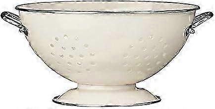 Enamel Retro Colander Bowl Paste din oțel inoxidabil Filtru de cremă de orez pentru sitele de gătit pentru gătit Scurgere de paste, H13 X L23 X A23cm