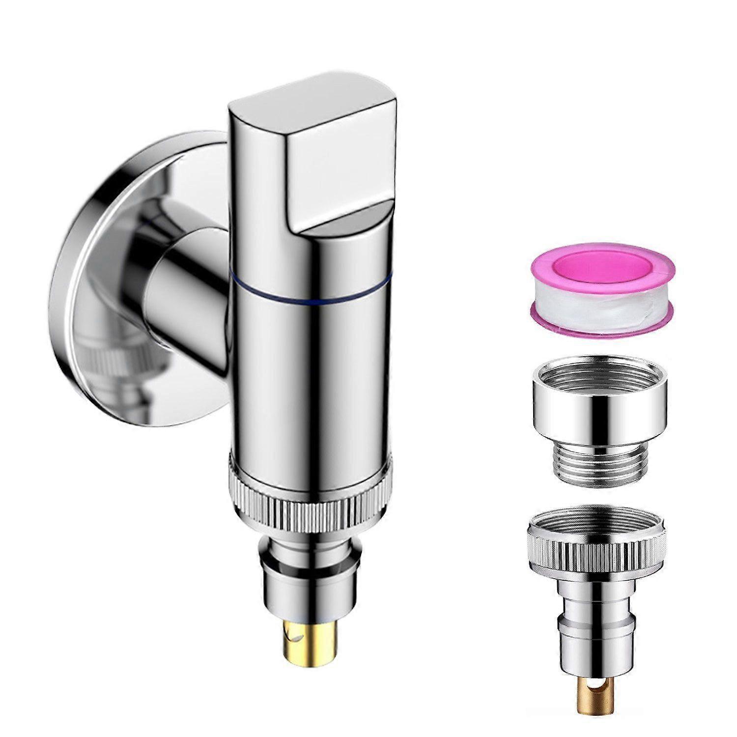 Washing machine angle valve, washing machine tap, essential plumbing accessory for laundry