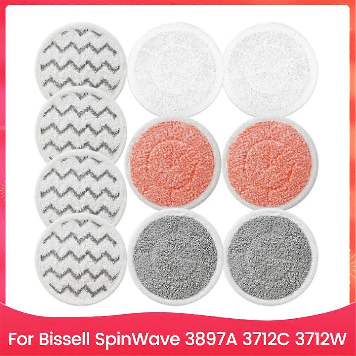 10PCS 3897A Mop Pads Replacement for Bissell SpinWave 3897A,3712,3712W Steam Rotating Mop Pads Part No 1641112