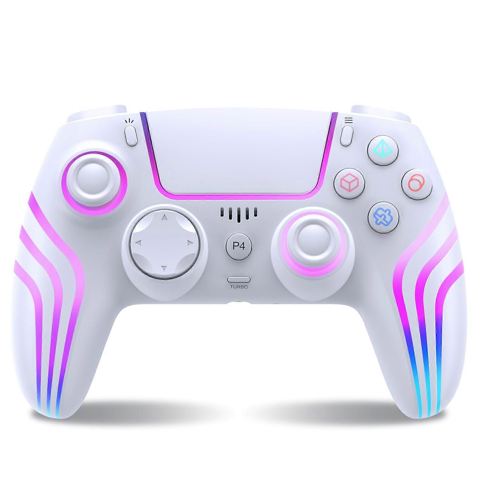 Wireless Controller with LED Lighting Double Shock Six-Axis Sensor for PS4/PS4 Pro PS4 Slim