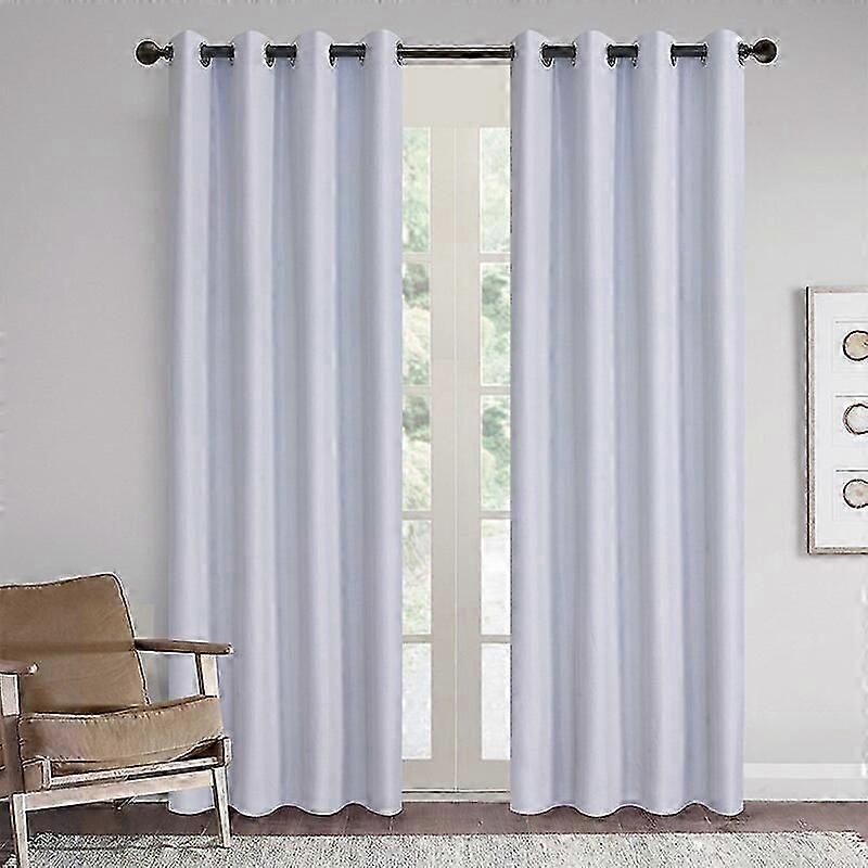 Back Lamination Thin Cheaper Solid 100% Blackout Curtain Drapes For Living Room Bedroom Kitchen Window