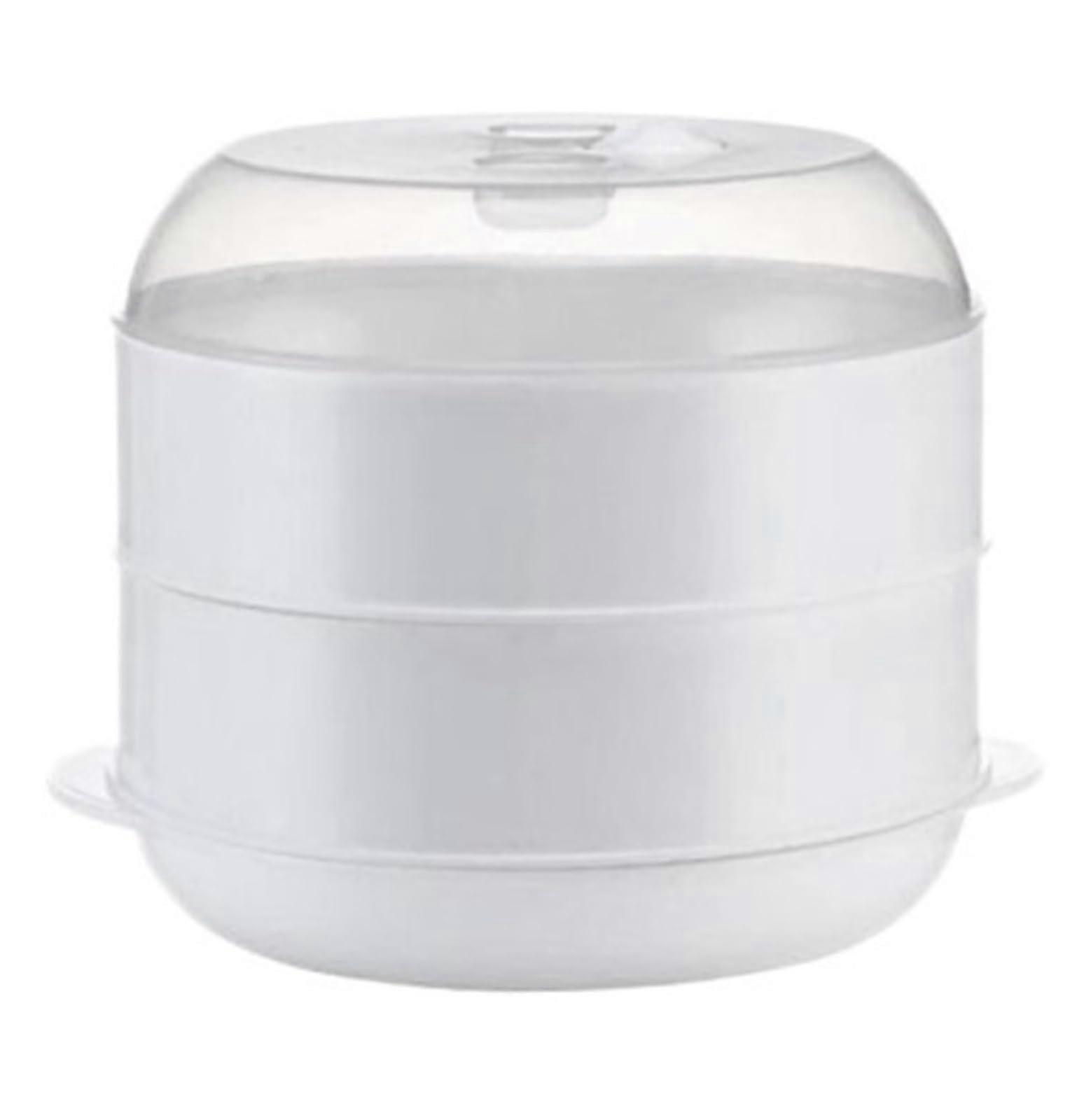 Microwave Steamer Double Layer With Lid For Veggies And Fish, Home Kitchen Microwave Steaming Dish Pot Cooker