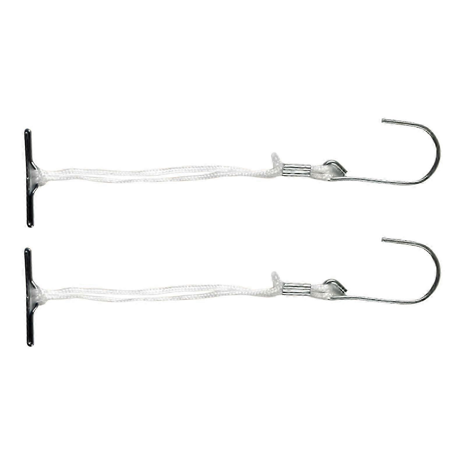 2Pcs Pattern Hook with Cord Premium Rust Resistant for Securing Suspending