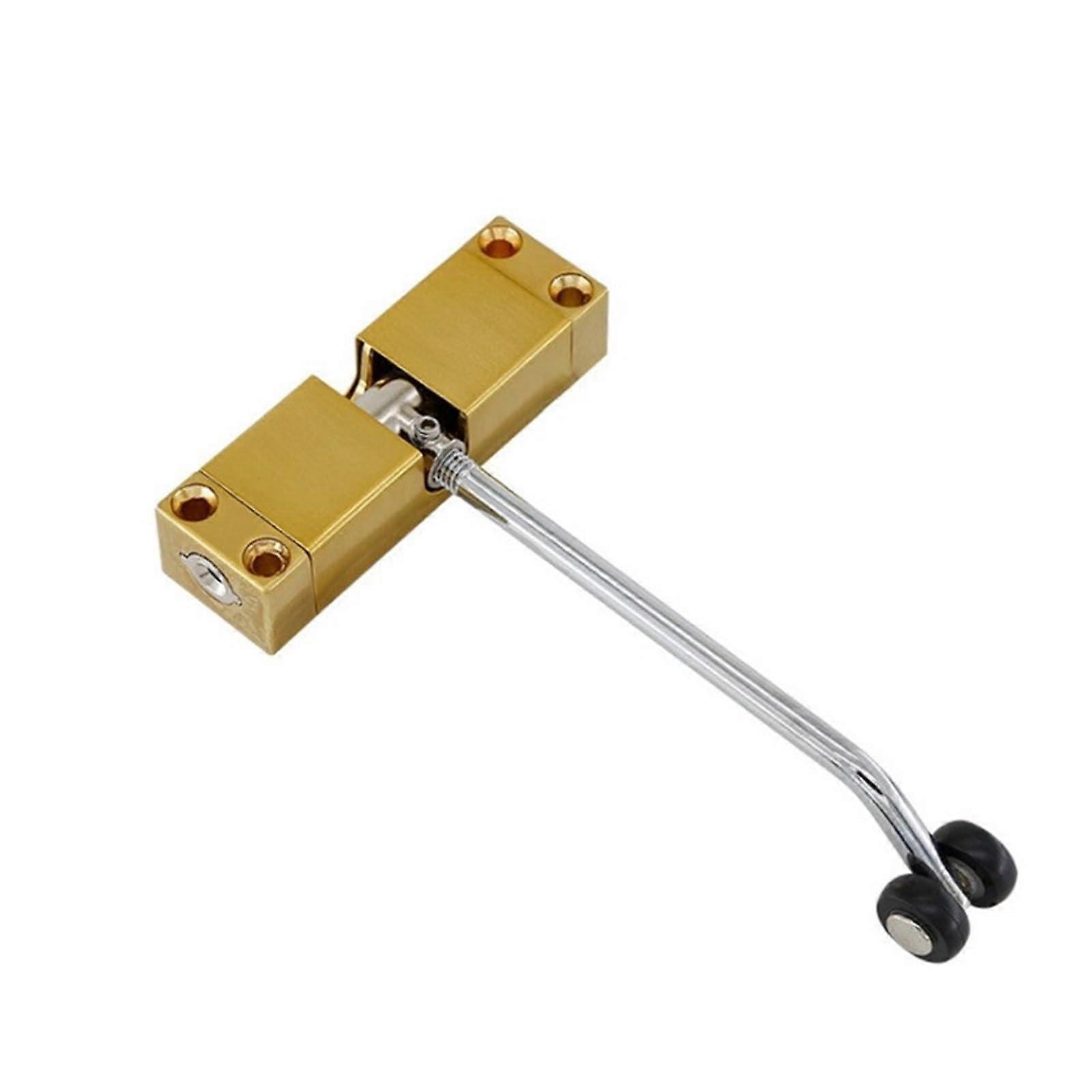 Door Closers Zinc Alloy Soft Closing Furniture Door Hardware Golden 20KG to 30KG Hydraulic Buffer Automatic with Builtin Spring Door Opener(Gold)