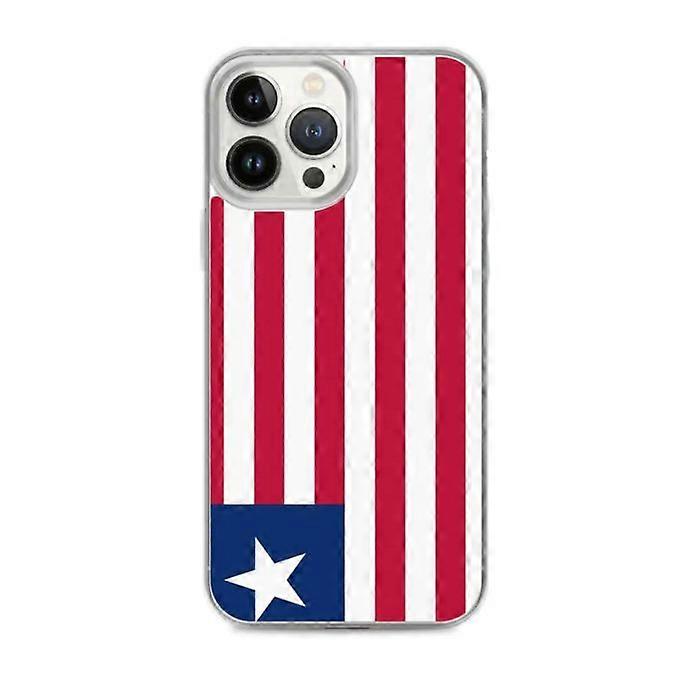 iPhone Case - Liberia Flag - iPhone 13 Pro Max - Flexible - Multicolor - Transparent Silicone