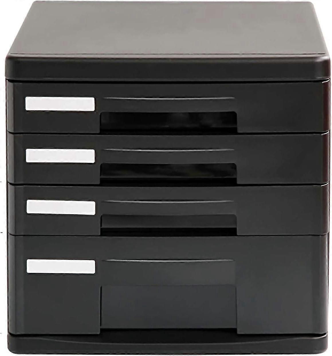File Cabinet File Drawer Desktop 4 Drawers, PP Material (4 Draws)