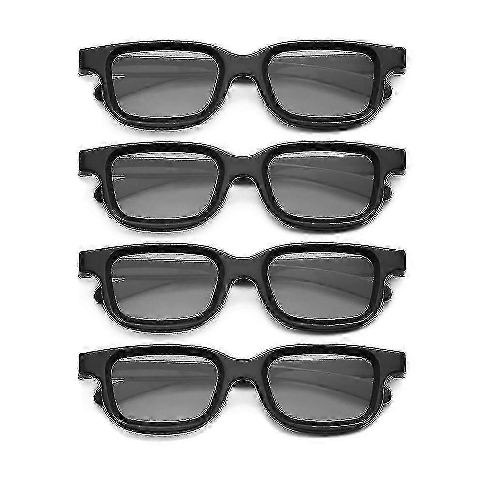 4Pcs Polarized Passive 3D Glasses compatible with 3D TV Real 3D Cinemas compatible with 3D Gaming and TV-1