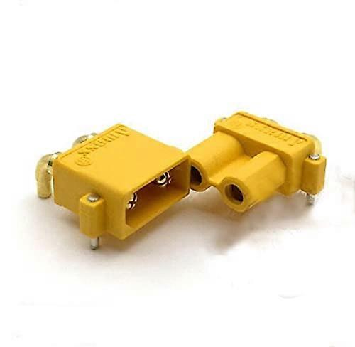 Replacement Part For XT30PW Banana Golden XT30 Upgrade Right Angle Plug Male Female ESC Motor PCB Board Plug For RC Model (Color: 5pcs Female Plug)