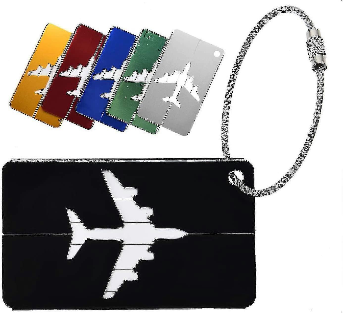 スーツケースID用スチールリング付きアルミラゲッジタグ(マルチカラー)