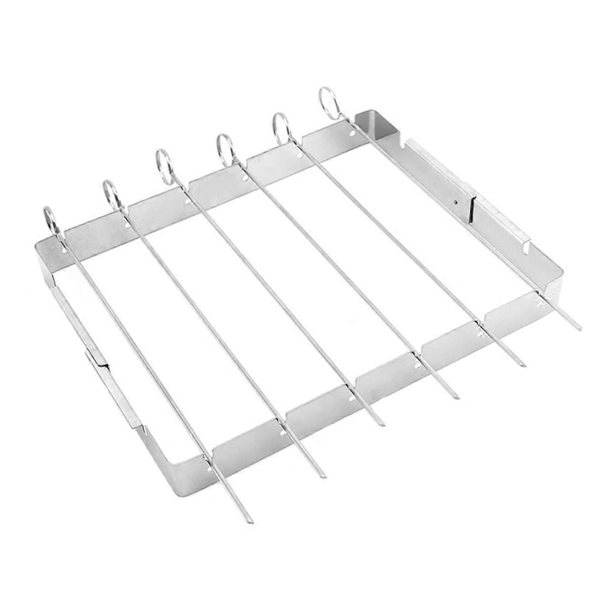 1 Set Barbecue Skewers Feeder Heating Grid Meat Pan Mat Marshmallow Kettle Rack Chicken Roaster for Outdoor Use Stand Tray Split Cooking Grate