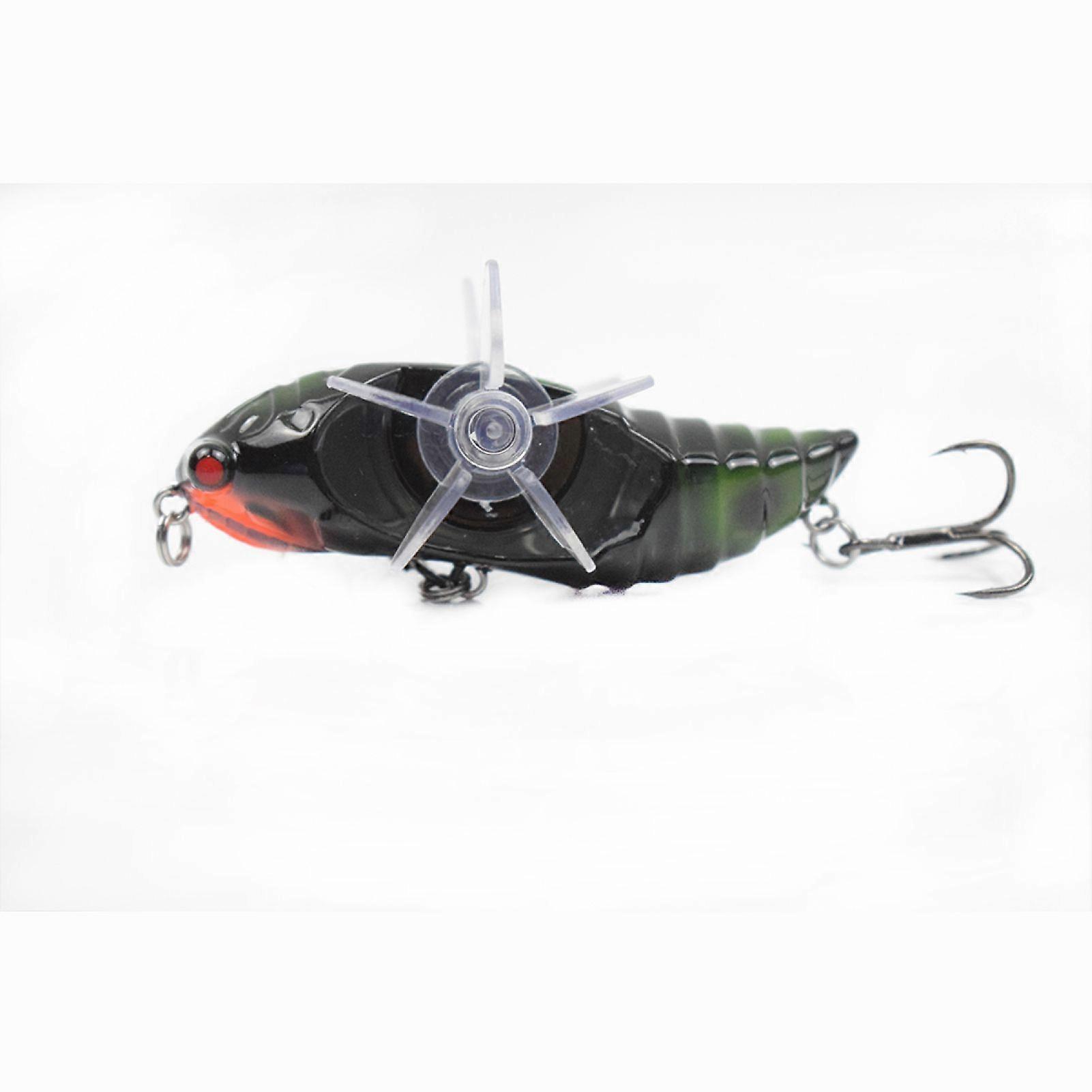 Cicada Lures with Rotational Double Propeller Wings Bionic Fishing Lure Floating Bait Artificial Bait Lifelike Insect Fishing Tackle 3in/0.5oz