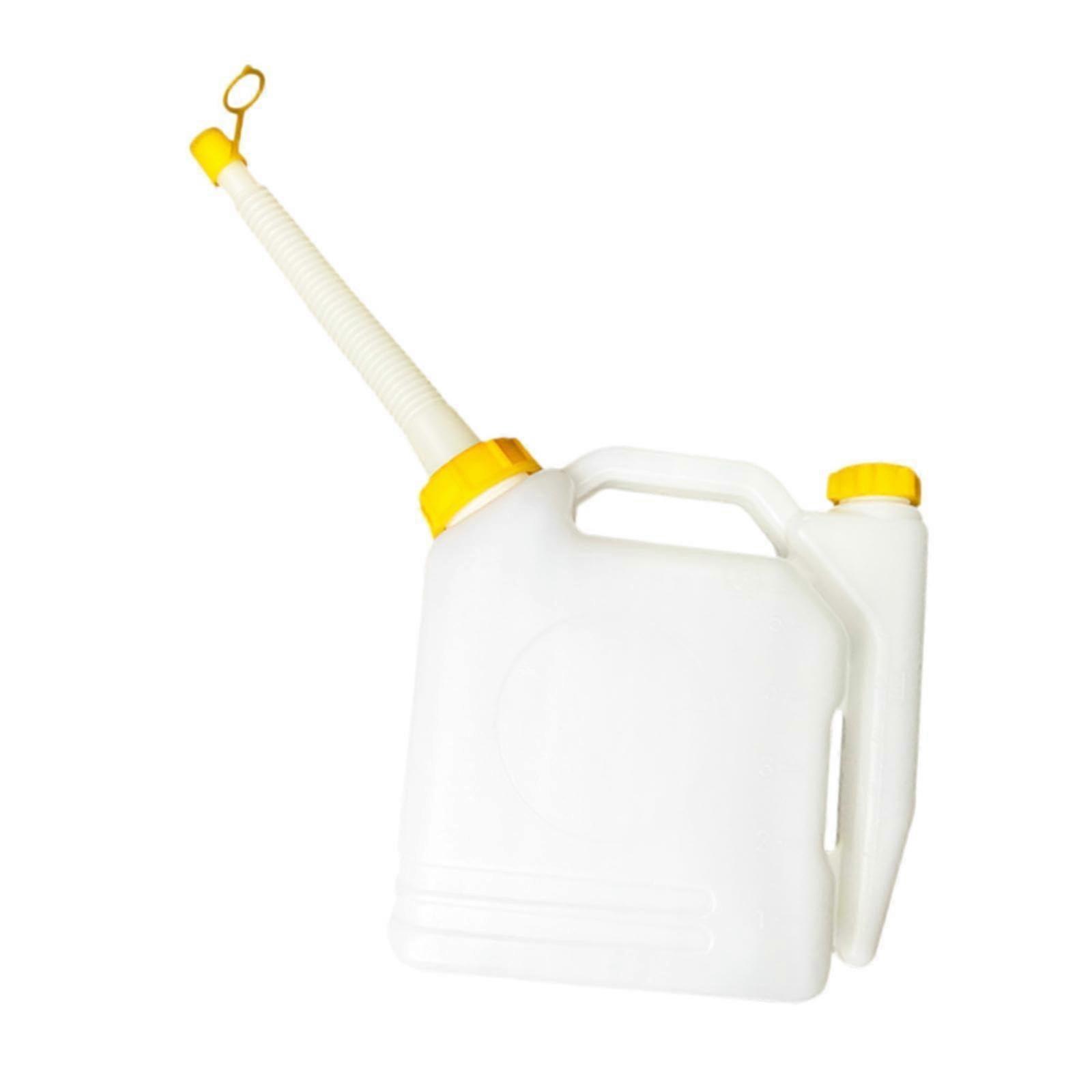 5L Oil Mixing Bottle with 2 Lifting Motors, Compatible with Chainsaws, 25:1 50:1 40:1 20:1 Petrol Tank for Accurate Measuring