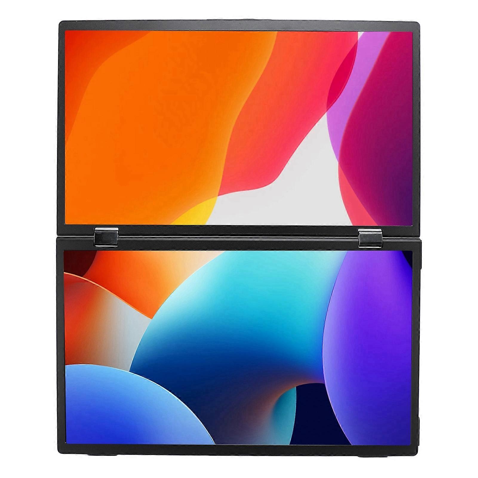 Laptop Double Screen Extender 60Hz Refresh 16:9 FHD 15.6 Inch 1080P IPS USB C Laptop External Screen with 360° Flip Rotation for Switch