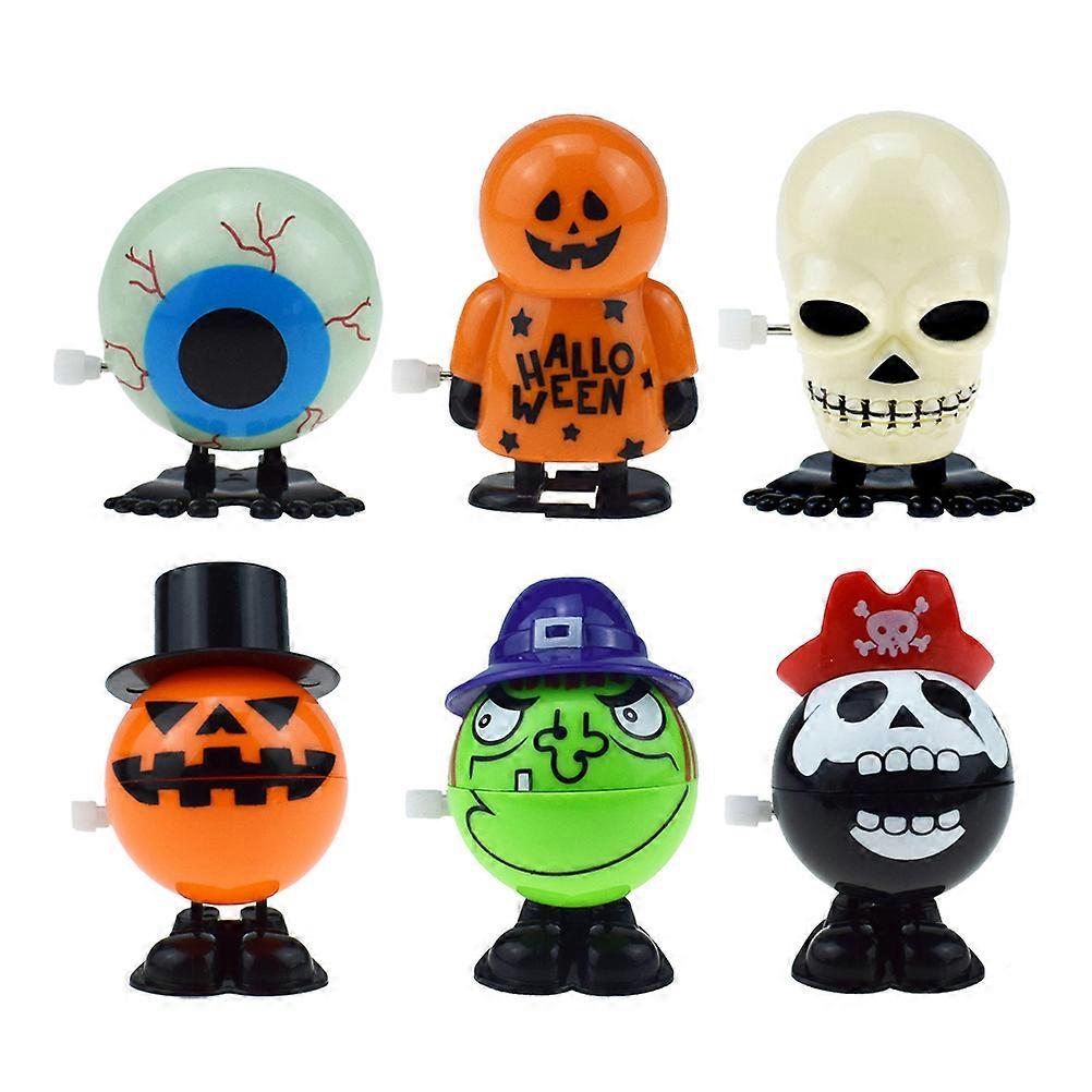 1 Set / 6Pcs Interesting Wind-up Clockwork Walking and Jumping Toys Funny Animal Toys for Halloween