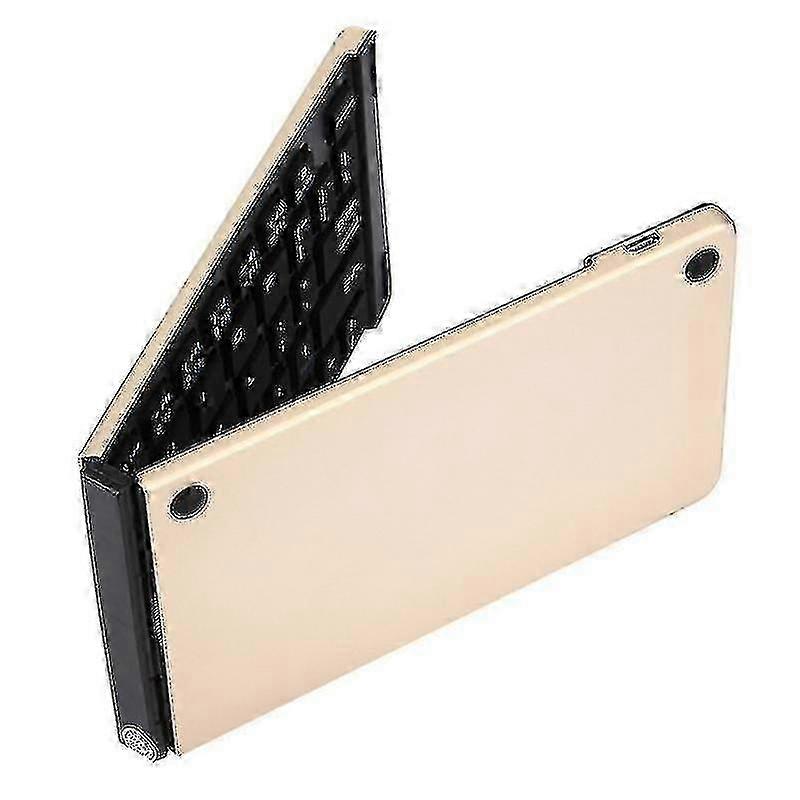 Computer Accessory Sets F66 Foldable Bluetooth Wireless 66 Keys Keyboard Support Android Windows Ios Gold