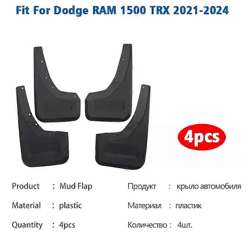 Front Rear 4pcs FOR Dodge RAM 1500 TRX 2021 2022 2023 2024 Mudflaps Mudguard Fender Mud Flap Guards Splash Car Accessories