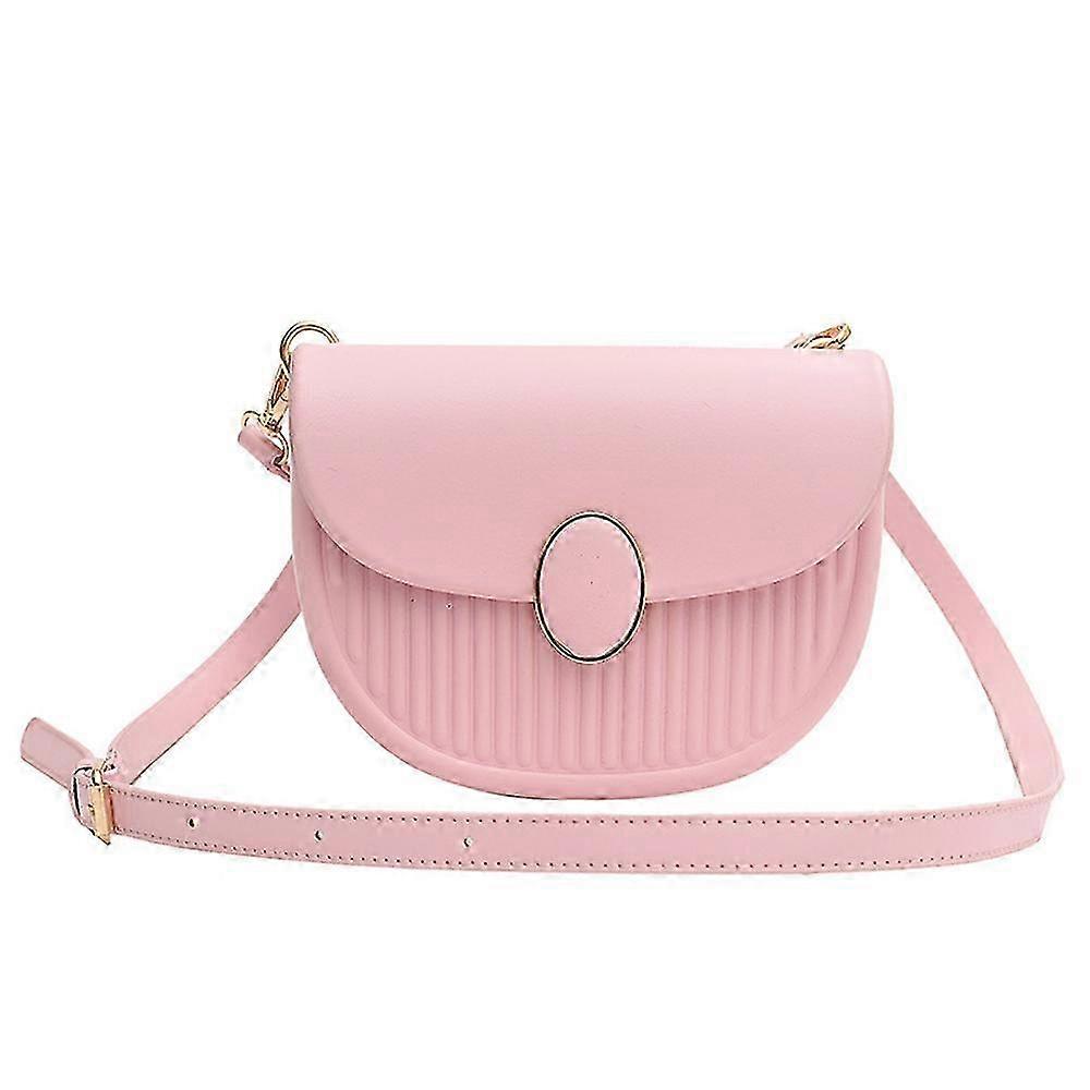 女性のためのピンクPUレザークロスボディバッグ - スタイリッシュなカジュアルなデートアクセサリー