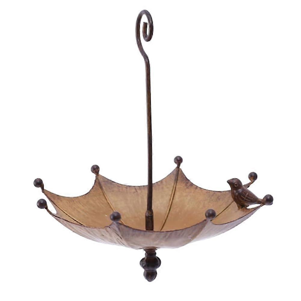 Umbrella Shaped Wild Bird Feeder Hanging Seed Platform for Outdoor Use, Durable Waterproof Material, Easy to Clean
