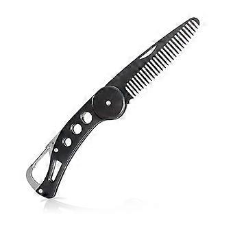 Peigne à barbe pliable en acier inoxydable pour hommes pour le toilettage et le peignage des cheveux, de la barbe et de la moustache, Irisfr