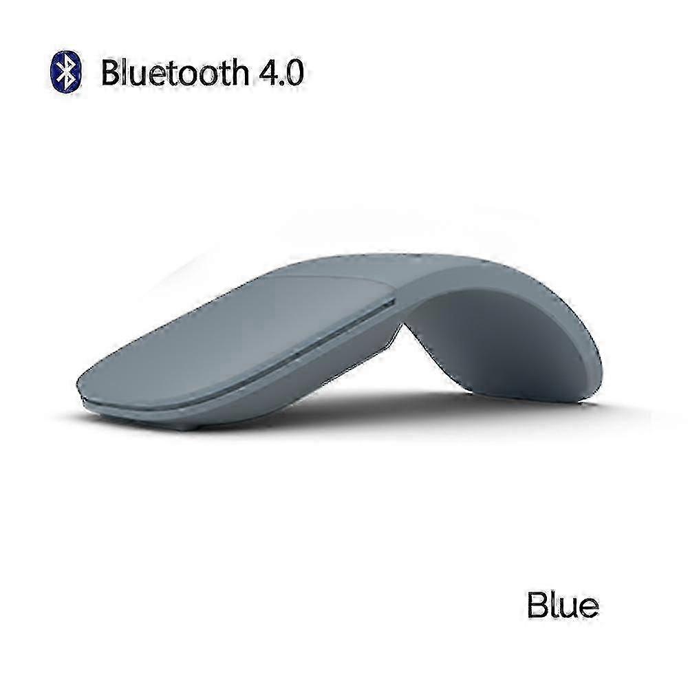 1600DPI Bluetooth 4.0 Wireless Foldable Mouse - Ultra Thin Mute for Laptop Office Blue