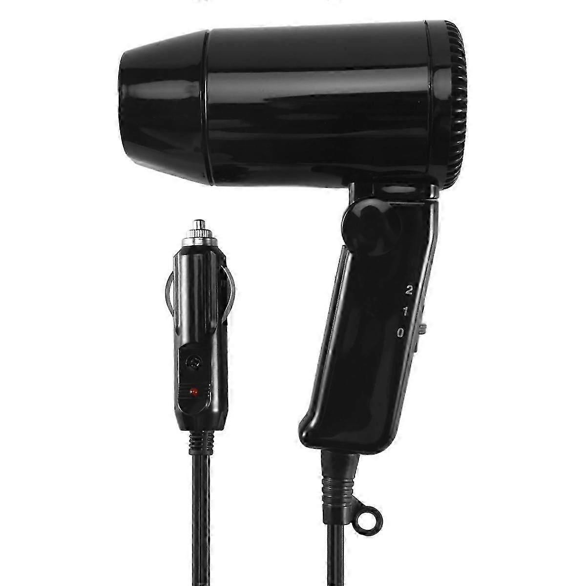 مجفف شعر سيارة محمول قابل للطي 12 فولت تيار مستمر مع منفاخ هواء ساخن 216 واط