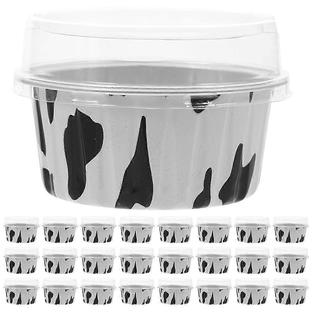Foil Baking Cups Aluminum Muffin Cases Heat Resistant Prevent Spills Round Shape 25Pcs