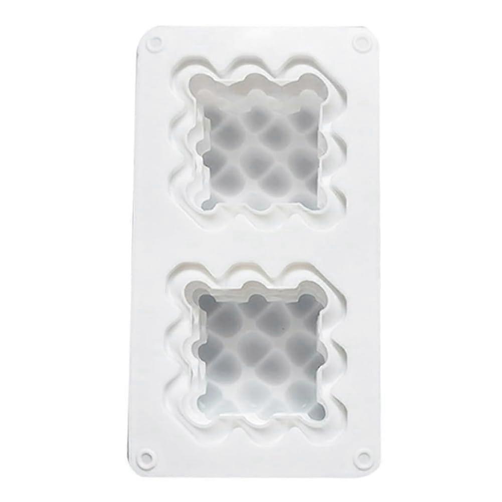 2 cavities bubble, square candle mold, silicone, Valentine's Day candle mold, 3D bubble mold for soap, resin, decor, DIY