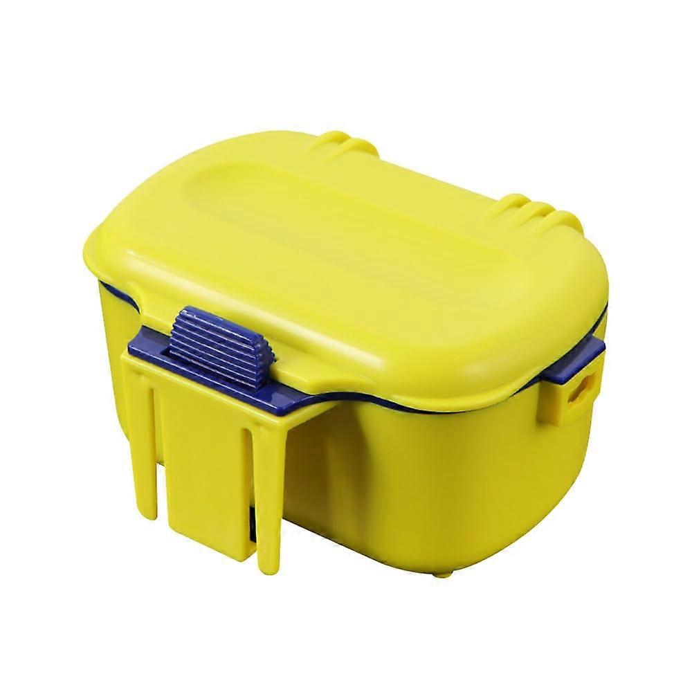 Fishing Lure Worm Bait Holder, Double Layer Cool Box For Live Bait, Plastic Bait Box For Shrimp And Maggots, Yellow
