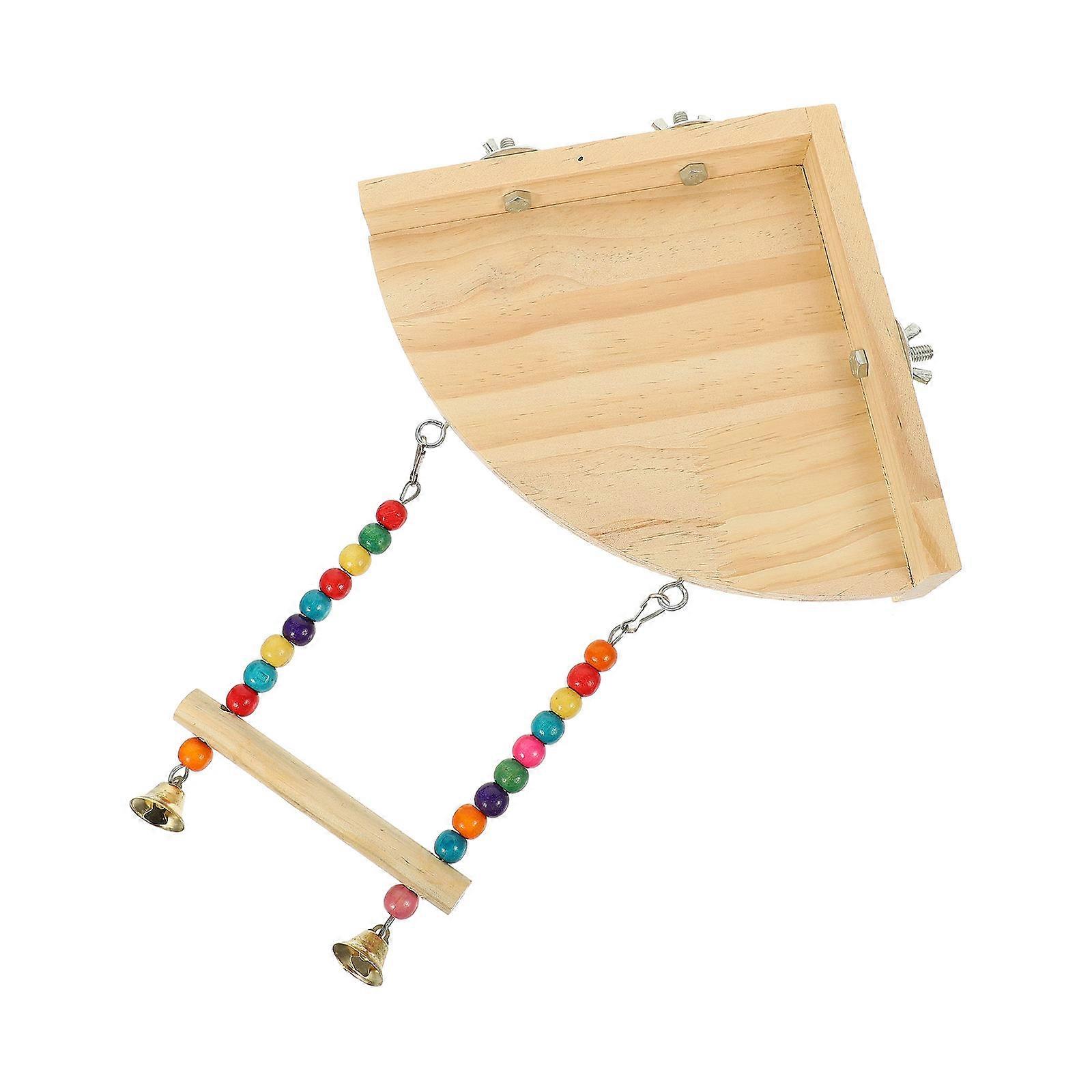 Triangular Bird Swing Platform for Parrots, Cockatiels, Parakeets, and Lovebirds – Promotes Foot Health and Muscle Stimulation