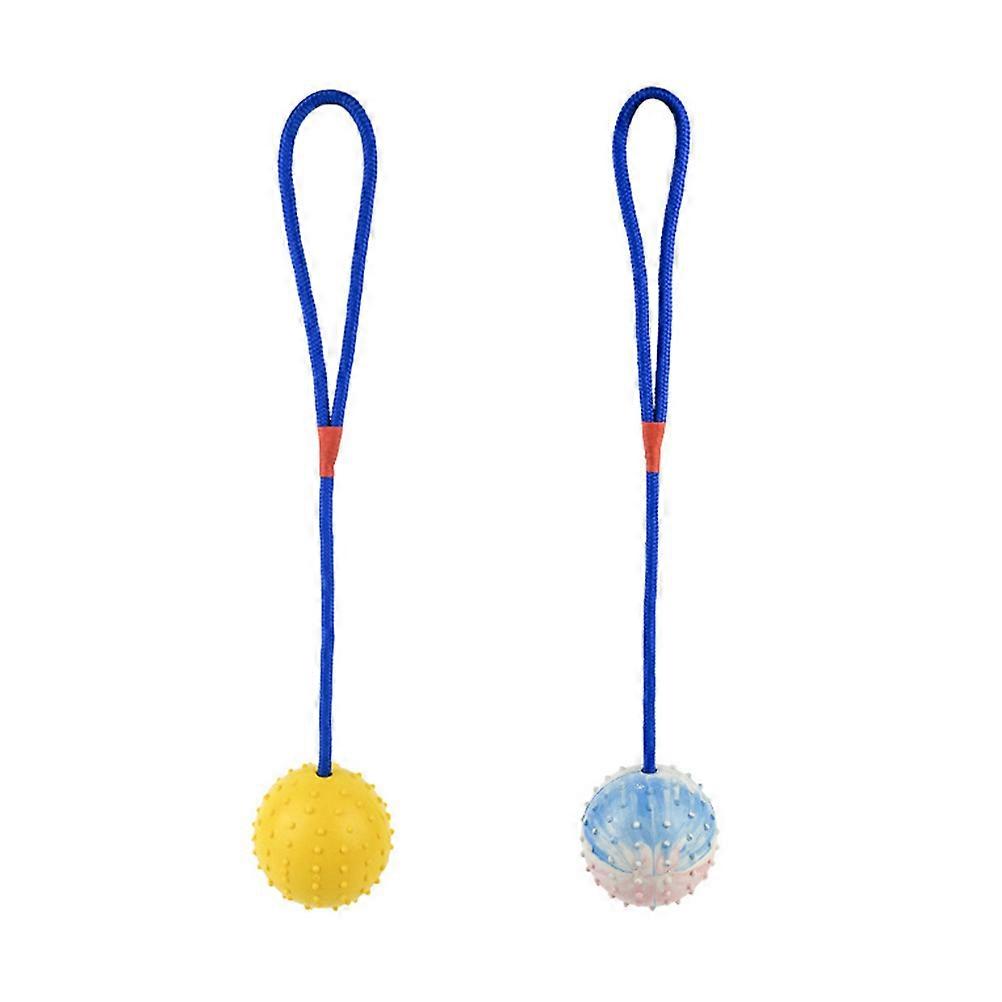 Dog Teeth Cleaning Ball Durable Rubber Chew for Teething Puppies, Interactive Bite Resistant Elastic Design for Healthy Teeth and Engaging Playtime