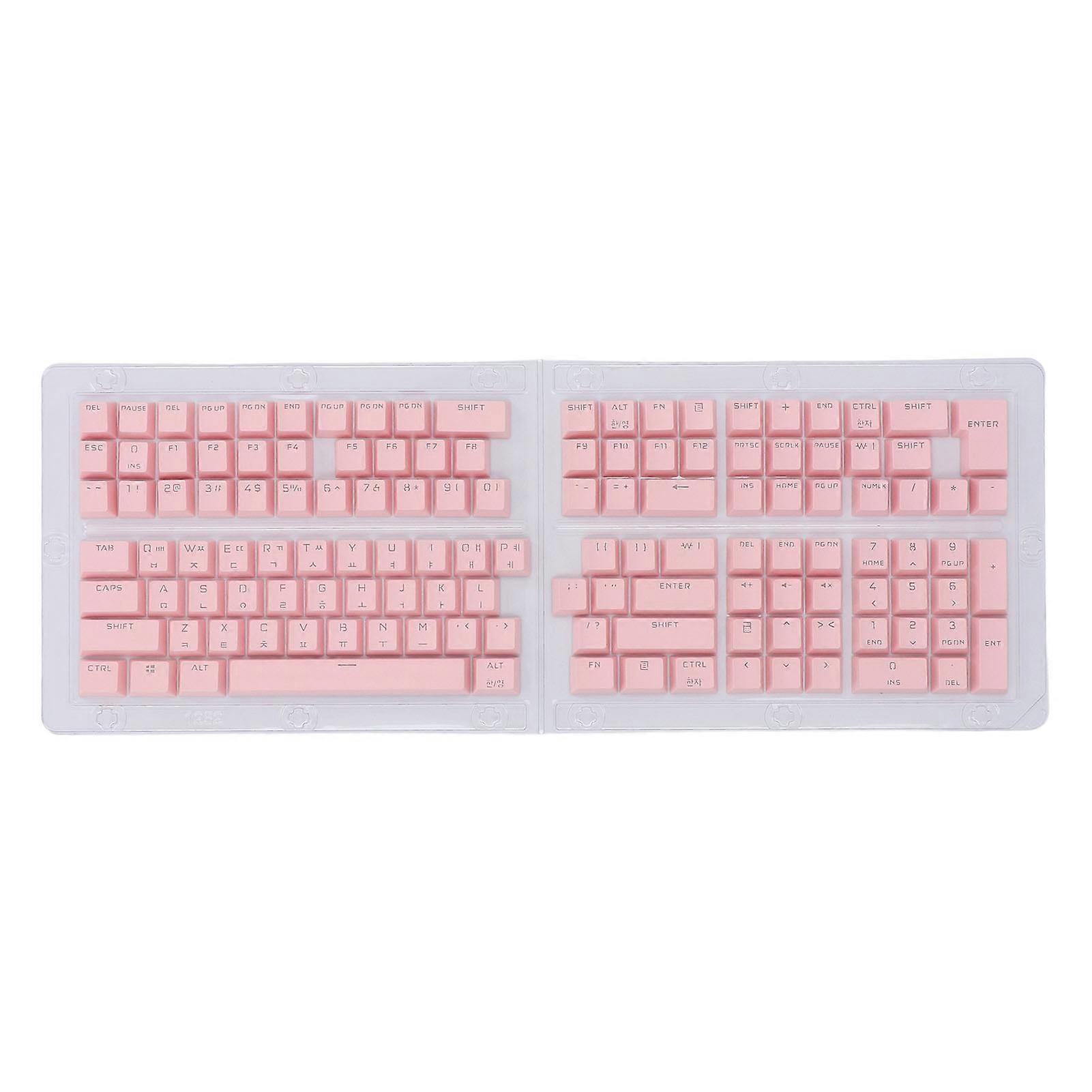 Korean Keycaps 132 Keys OEM Replacement for 61 62 64 68 72 75 84 87 88 98 100 104 108 Mechanical Keyboard Red Light