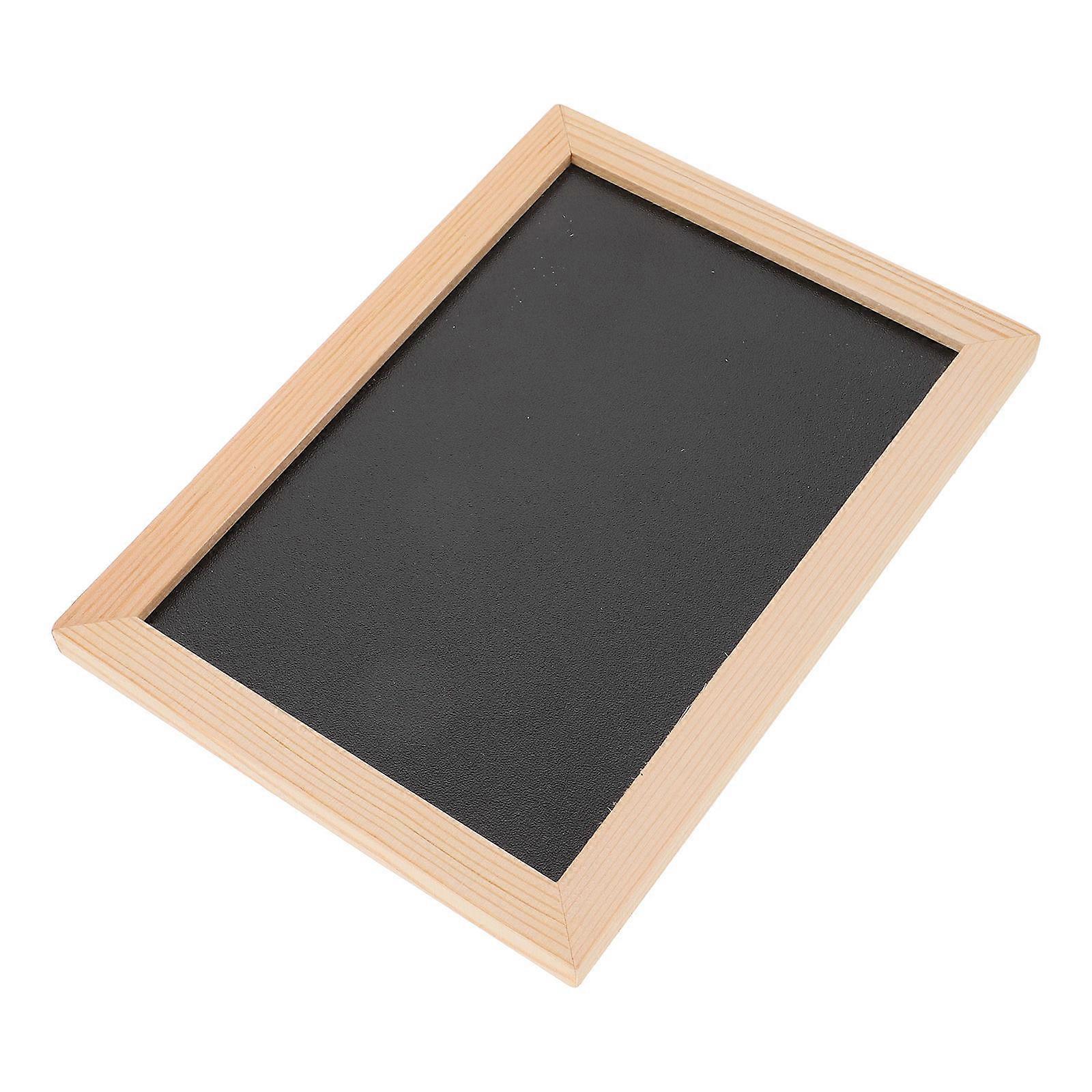 Hanging Chalkboard Sign Double-Sided Erasable Message Board Wall Sign Decor Black 18x13cm Reusable 1Set