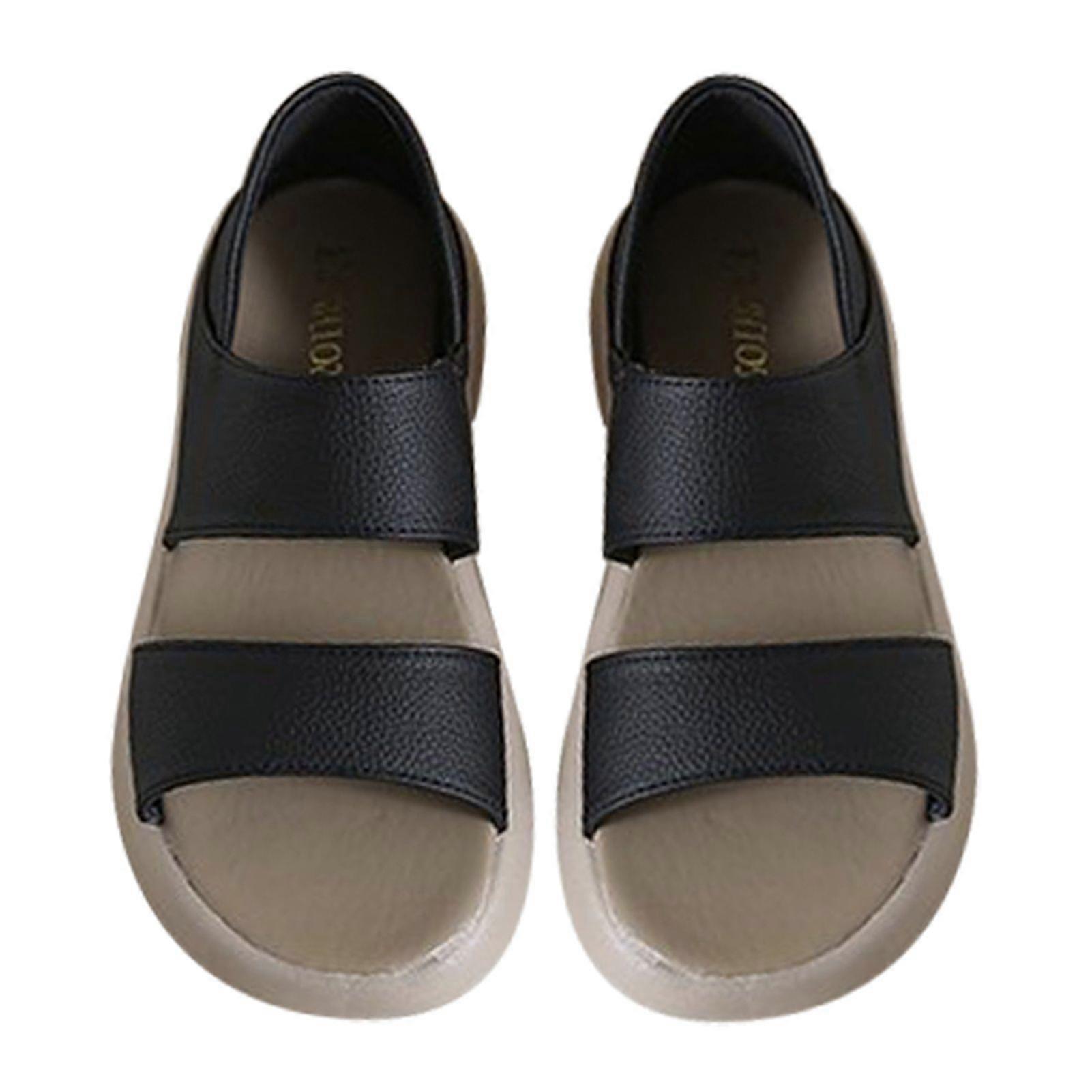 Thick Sole Women's Stylish Leather Sandals Comfortable Breathable
